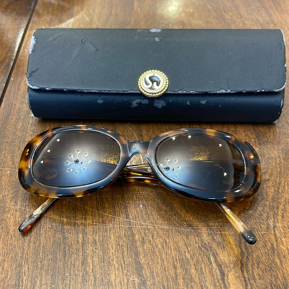St John sunglasses in A2 condition vintage lCheck pics RARE orig case flash